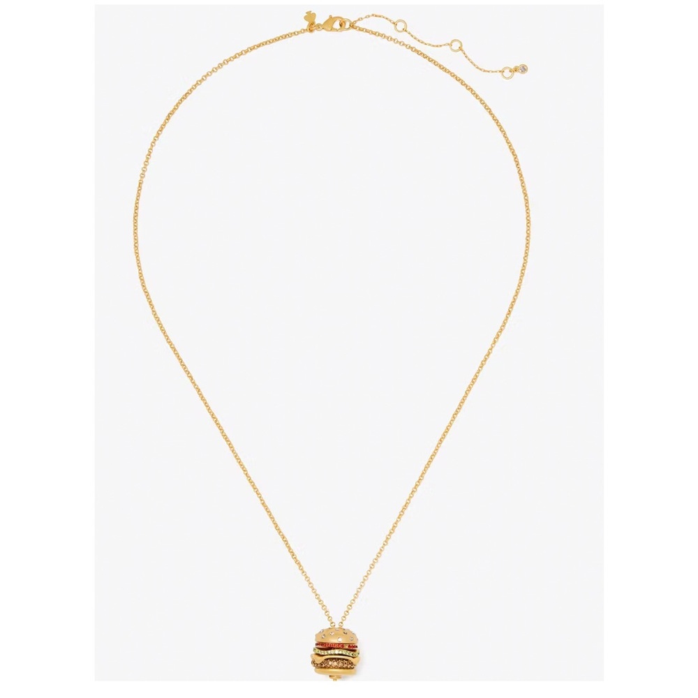 $198 Kate Spade Fast Food Burger Pendant - Picture 7 of 8
